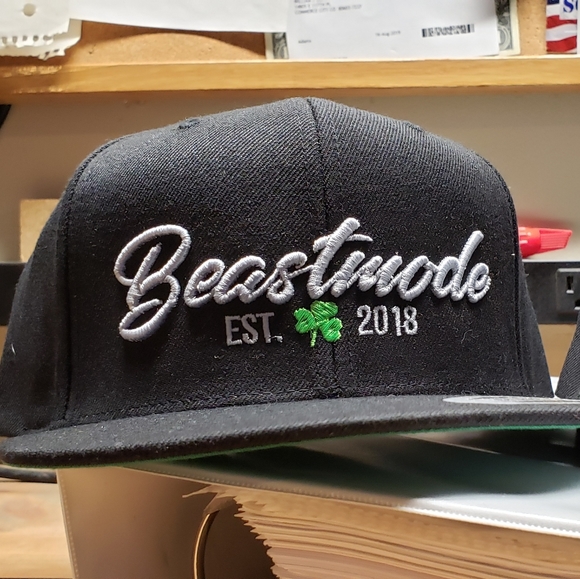 Beastmode Script Logo Flat bill Snapback Hat - Picture 1 of 2
